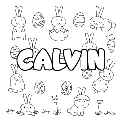 CALVIN - Easter background coloring