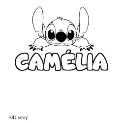 CAM&Eacute;LIA - Stitch background coloring