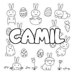 CAMIL - Easter background coloring