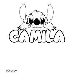 CAMILA - Stitch background coloring