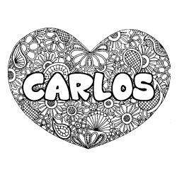 CARLOS - Heart mandala background coloring