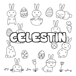 CELESTIN - Easter background coloring