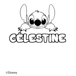 C&Eacute;LESTINE - Stitch background coloring