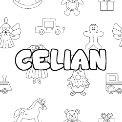 CELIAN - Toys background coloring