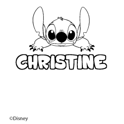 CHRISTINE - Stitch background coloring