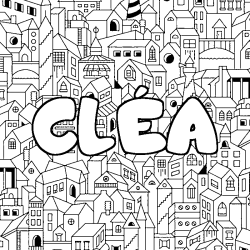 CL&Eacute;A - City background coloring