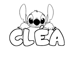 CL&Eacute;A - Stitch background coloring
