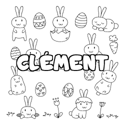 CL&Eacute;MENT - Easter background coloring