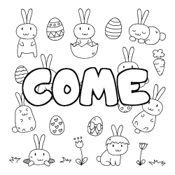 COME - Easter background coloring