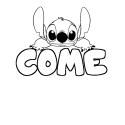 COME - Stitch background coloring