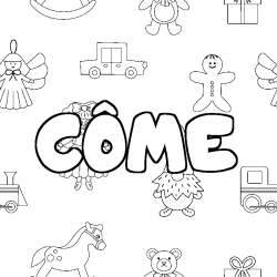 C&Ocirc;ME - Toys background coloring