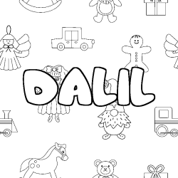 DALIL - Toys background coloring