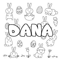 DANA - Easter background coloring