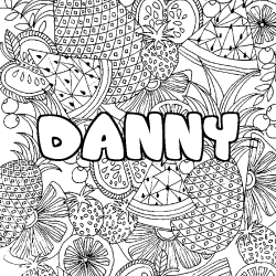 DANNY - Fruits mandala background coloring