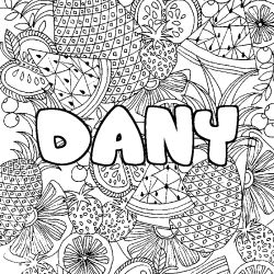 DANY - Fruits mandala background coloring