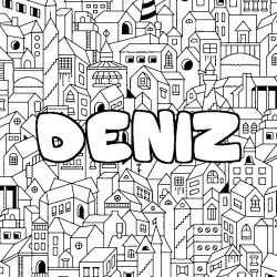 DENIZ - City background coloring