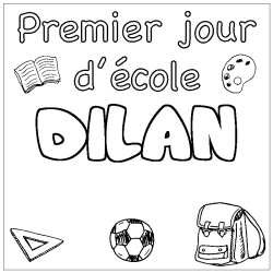 DILAN - School First day background coloring