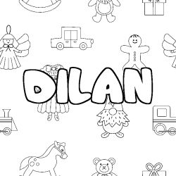 DILAN - Toys background coloring