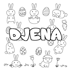 DJENA - Easter background coloring