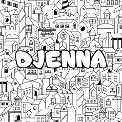 DJENNA - City background coloring