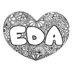 EDA - Heart mandala background coloring