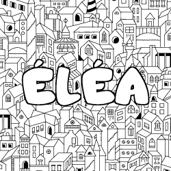 &Eacute;L&Eacute;A - City background coloring