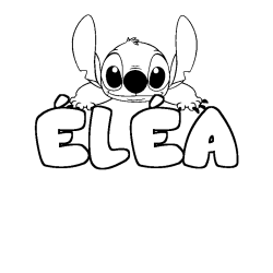 &Eacute;L&Eacute;A - Stitch background coloring