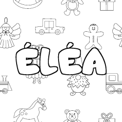 &Eacute;L&Eacute;A - Toys background coloring