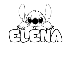 EL&Eacute;NA - Stitch background coloring