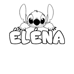 &Eacute;L&Eacute;NA - Stitch background coloring