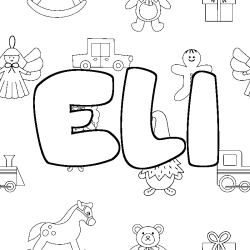 ELI - Toys background coloring