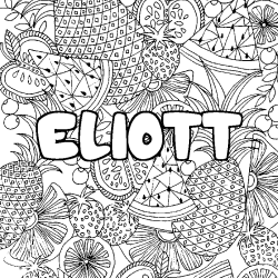 ELIOTT - Fruits mandala background coloring