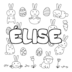 &Eacute;LISE - Easter background coloring