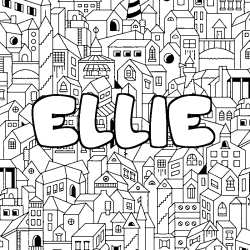 ELLIE - City background coloring