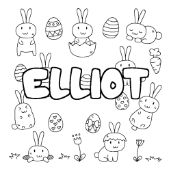 ELLIOT - Easter background coloring