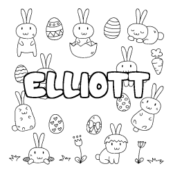 ELLIOTT - Easter background coloring
