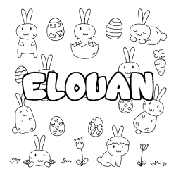 ELOUAN - Easter background coloring