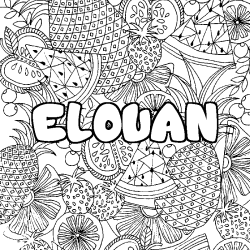 ELOUAN - Fruits mandala background coloring