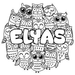 ELYAS - Owls background coloring