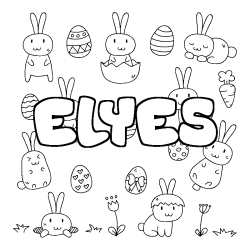 ELYES - Easter background coloring