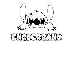 Coloring page first name ENGUERRAND - Stitch background