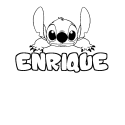 Coloring page first name ENRIQUE - Stitch background