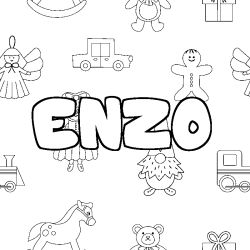 ENZO - Toys background coloring