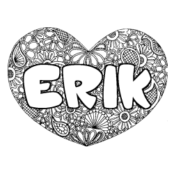 ERIK - Heart mandala background coloring