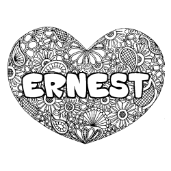 ERNEST - Heart mandala background coloring