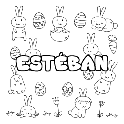 EST&Eacute;BAN - Easter background coloring