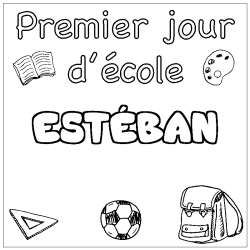 EST&Eacute;BAN - School First day background coloring