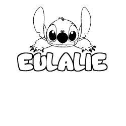 Coloring page first name EULALIE - Stitch background