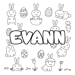 EVANN - Easter background coloring