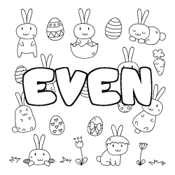 EVEN - Easter background coloring